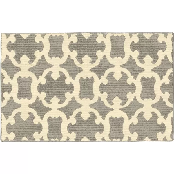 Laura Ashley Accent Rug, Aubrey, 27"x45", Light Grey/Linen