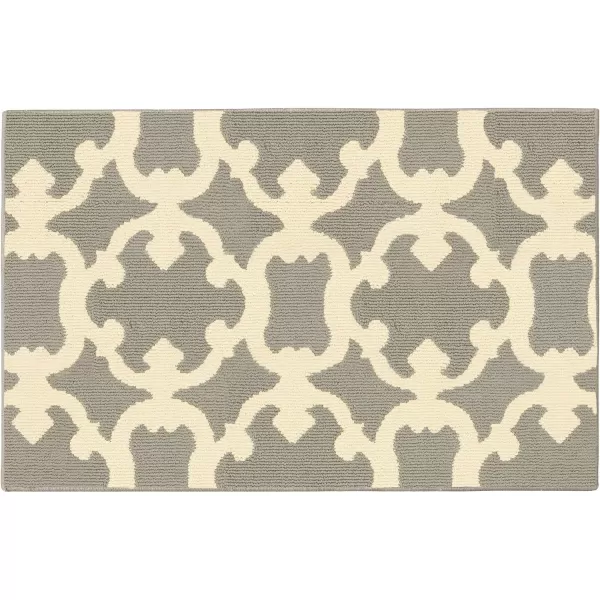 Laura Ashley Accent Rug, Aubrey, 27"x45", Light Grey/Linen