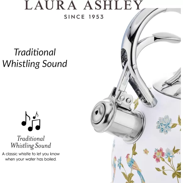 Laura Ashley China Rose Cordless Jug Kettle 1.7 Liter by VQ | Energy Efficient 3KW Rapid Boil Stainless Steel Electric Kettle for Boiling Water | Overheating &amp; Boil Dry Protection Electric Tea Kettle