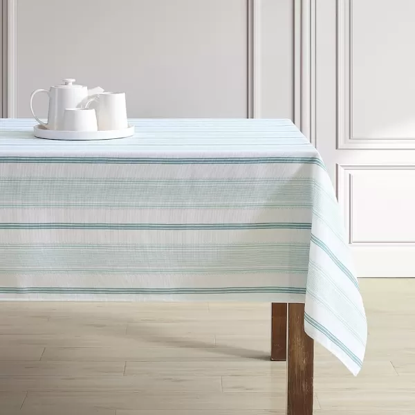 Laura Ashley Decorative Tablecloth, Wrinkle and Stain Resistant, Spillproof Water Repellant, Easy Care Washable Polyester Fabric for Dining, Kitchen, Holiday and Party, 70" Round, Cosmos