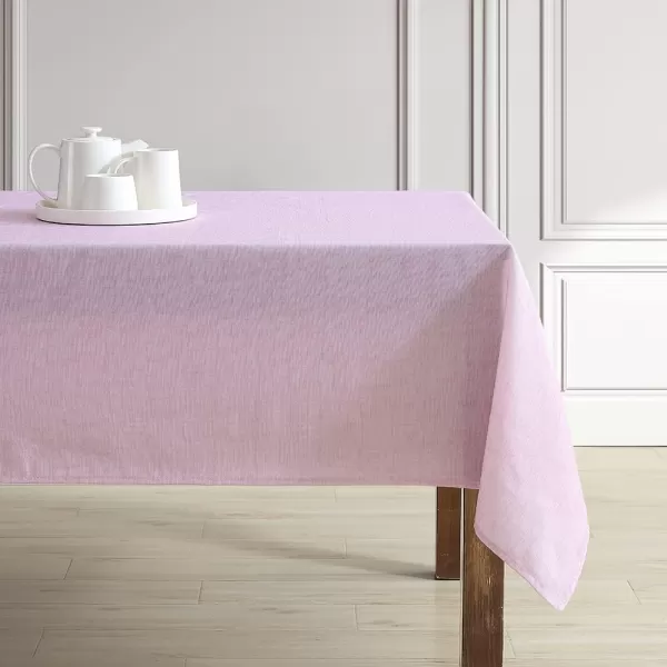 Laura Ashley Decorative Tablecloth, Wrinkle and Stain Resistant, Spillproof Water Repellant, Easy Care Washable Polyester Fabric for Dining, Kitchen, Holiday and Party, 70" Round, Cosmos
