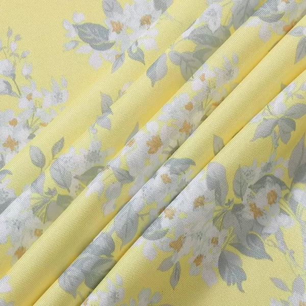 Laura Ashley Decorative Tablecloth, Wrinkle and Stain Resistant, Spillproof Water Repellant, Easy Care Washable Polyester Fabric for Dining, Kitchen, Holiday and Party, 70" Round, Cosmos