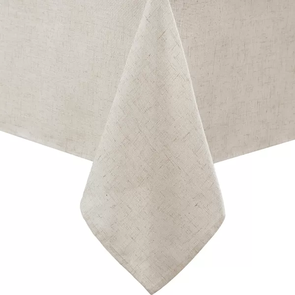 Laura Ashley Dothan Luxury Linen Blend Tablecloth for Formal Dining, Holiday, Wedding or Party, 60" x 120", Taupe