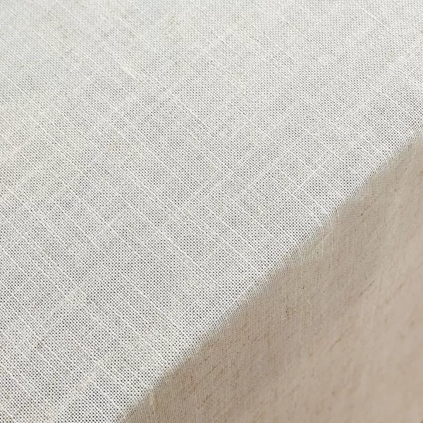 Laura Ashley Dothan Luxury Linen Blend Tablecloth for Formal Dining, Holiday, Wedding or Party, 60" x 120", Taupe