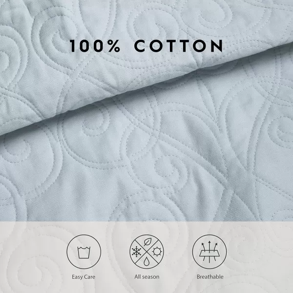 Laura Ashley Felicity Collection Quilt Set-100% Cotton, Reversible, All Season Bedding with Matching Sham, Pre-Washed for Added Softness, Queen, White