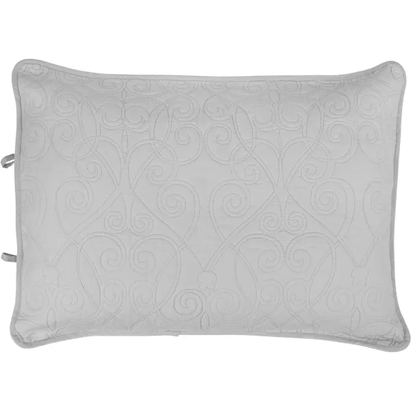 Laura Ashley Felicity Collection Quilt Set-100% Cotton, Reversible, All Season Bedding with Matching Sham, Pre-Washed for Added Softness, Queen, White