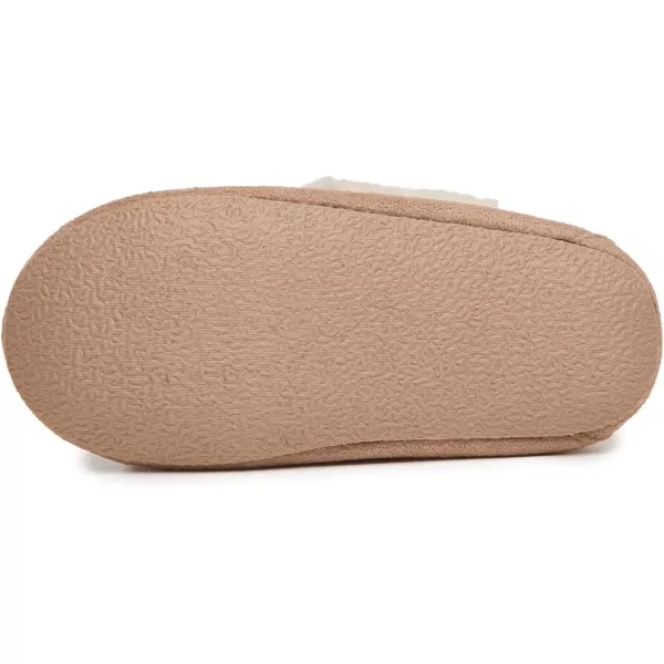 Laura Ashley Fleece Girls Moccasin Slippers, Indoor Outdoor Easy to Wear Home Shoes for Kids