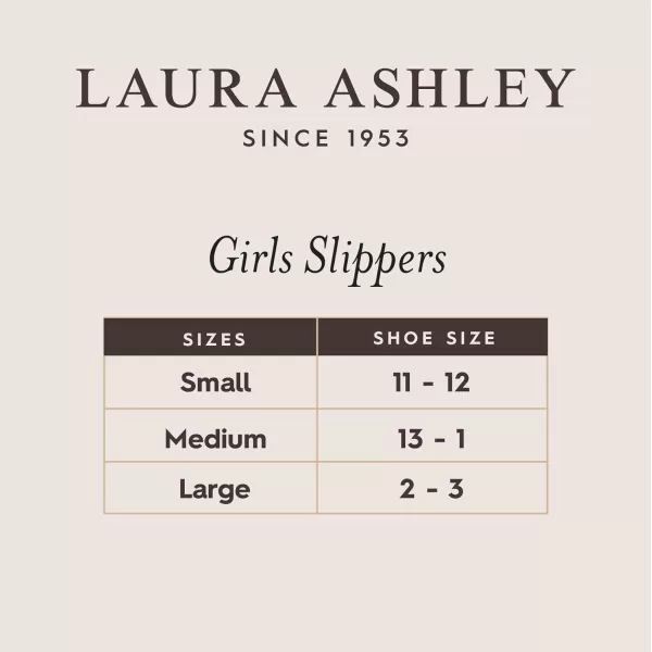 Laura Ashley Fleece Girls Moccasin Slippers, Indoor Outdoor Easy to Wear Home Shoes for Kids