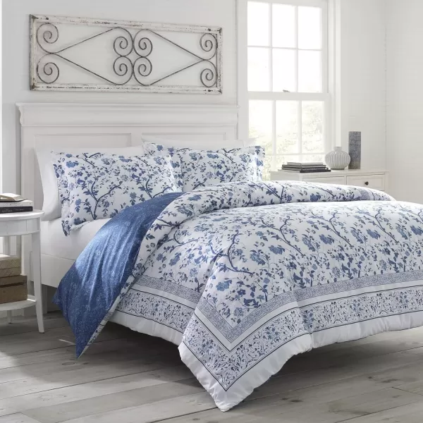 Laura Ashley - Full Comforter Set, Cotton Bedding with Matching Shams &amp; Bed Skirt, Stylish Home Decor 