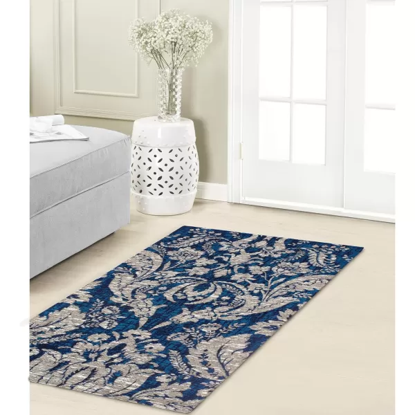 Laura Ashley Halstead Jacquard Chenille 27" x 45" Accent Rug, Gray