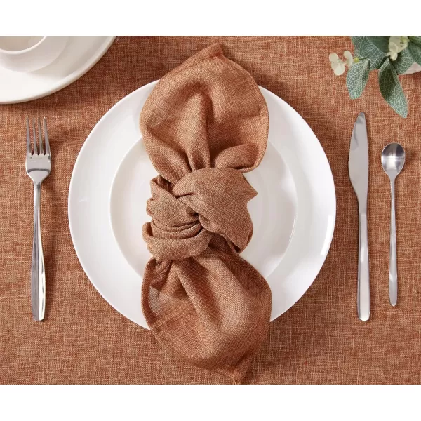 Laura Ashley Harper Luxuriously Smooth Fabric Napkins for Formal or Casual Dining, Holiday, Banquet, Wedding or Party, Set of 6 Napkins, Gold