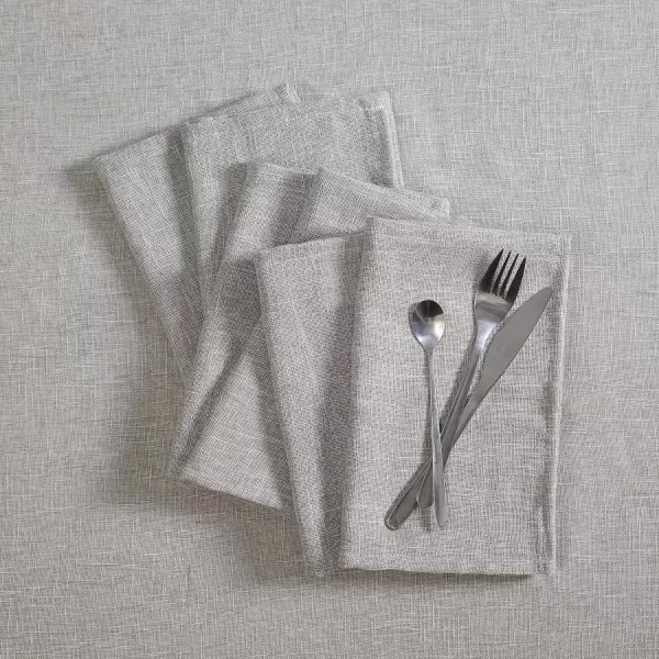 Laura Ashley Harper Luxuriously Smooth Fabric Napkins for Formal or Casual Dining, Holiday, Banquet, Wedding or Party, Set of 6 Napkins, Gold