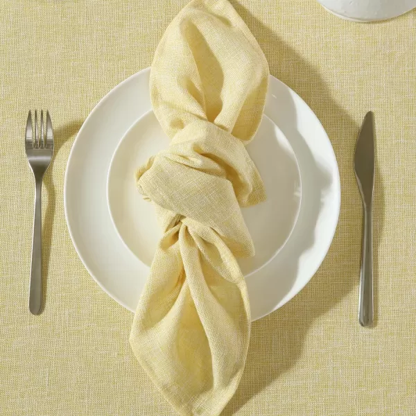 Laura Ashley Harper Luxuriously Smooth Fabric Napkins for Formal or Casual Dining, Holiday, Banquet, Wedding or Party, Set of 6 Napkins, Gold
