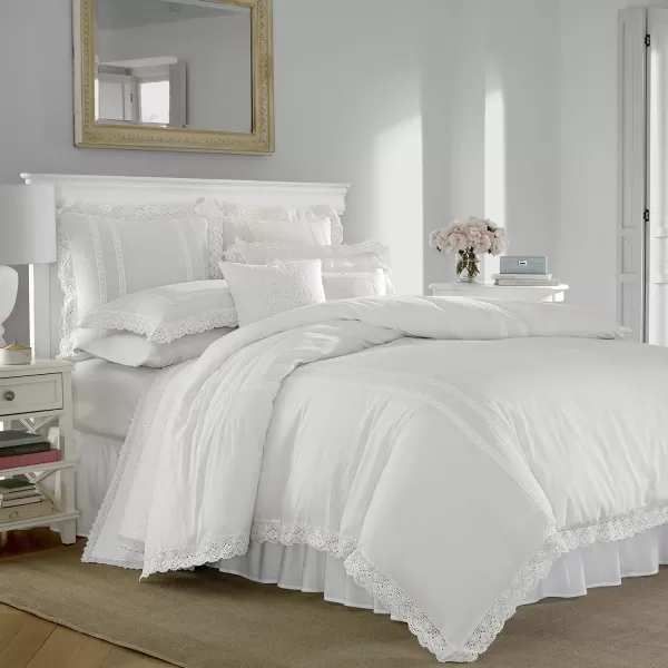Laura Ashley Home Adelina White Ruffle Euro Sham Pair