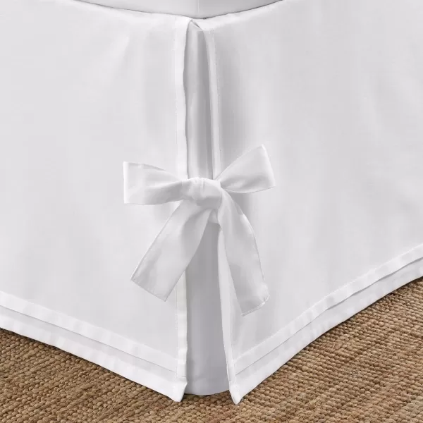 Laura Ashley Home - Corner Tied Tailored Bedskirt, Luxury Bedroom Decor, Wrinkle &amp; Fade Resistant 