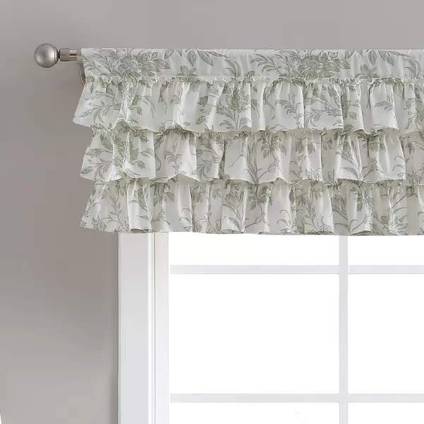 Laura Ashley Home - Cotton Pole Top Valance, Stylish &amp; Lightweight Window Treatment for Home Decor 