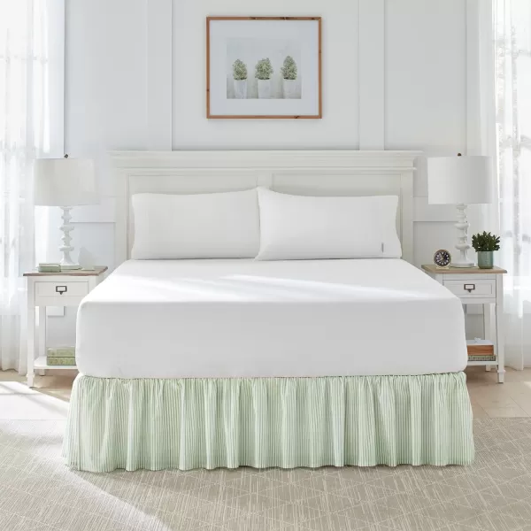 Laura Ashley Home - Cotton Ruffled Bedskirt, Lightweight Home Decor with Classic Style 