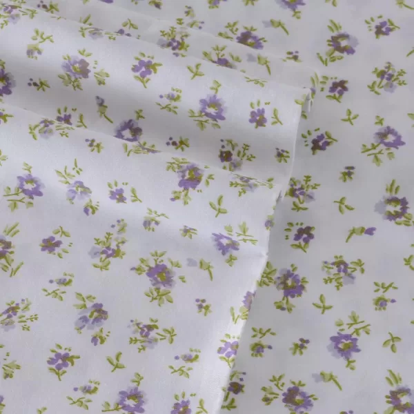 Laura Ashley Home - Full Sheets, Soft Sateen Cotton Bedding Set - Sleek, Smooth, &amp; Breathable Home Decor,Blossoming Blue
