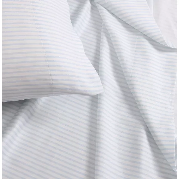 Laura Ashley Home - Full Sheets, Soft Sateen Cotton Bedding Set - Sleek, Smooth, &amp; Breathable Home Decor,Blossoming Blue