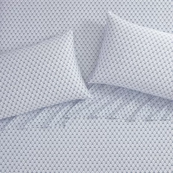 Laura Ashley Home - Full Sheets, Soft Sateen Cotton Bedding Set - Sleek, Smooth, &amp; Breathable Home Decor,Blossoming Blue
