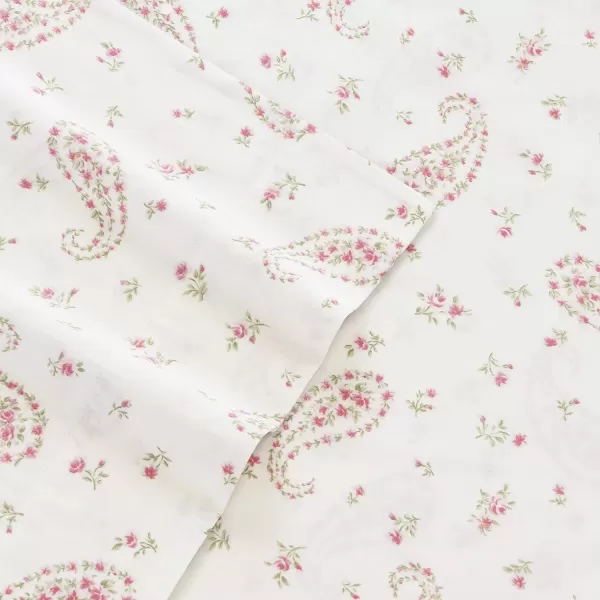 Laura Ashley Home - Full Sheets, Soft Sateen Cotton Bedding Set - Sleek, Smooth, &amp; Breathable Home Decor,Blossoming Blue