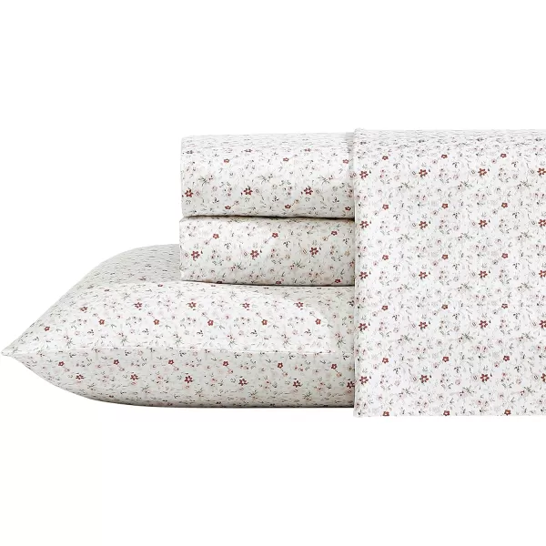 Laura Ashley Home - Full Sheets, Soft Sateen Cotton Bedding Set - Sleek, Smooth, &amp; Breathable Home Decor,Blossoming Blue