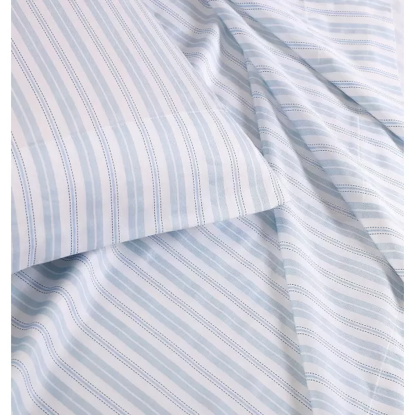 Laura Ashley Home - Full Sheets, Soft Sateen Cotton Bedding Set - Sleek, Smooth, &amp; Breathable Home Decor,Blossoming Blue