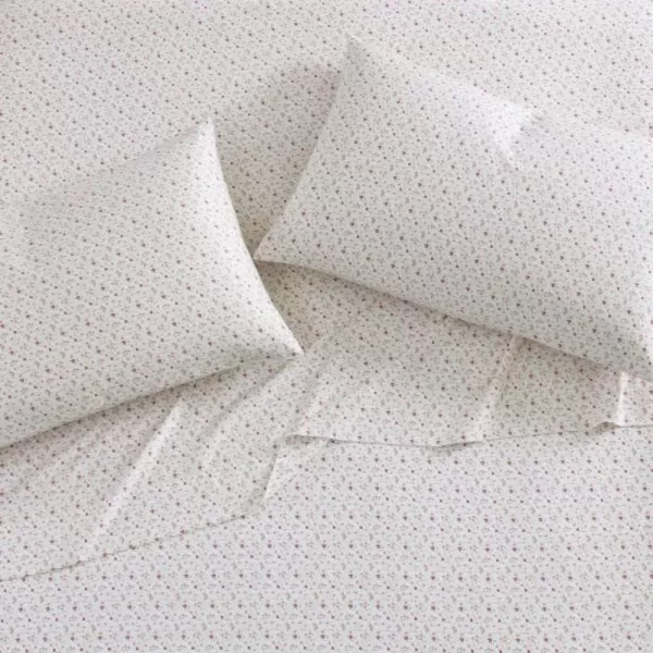 Laura Ashley Home - Full Sheets, Soft Sateen Cotton Bedding Set - Sleek, Smooth, &amp; Breathable Home Decor,Blossoming Blue