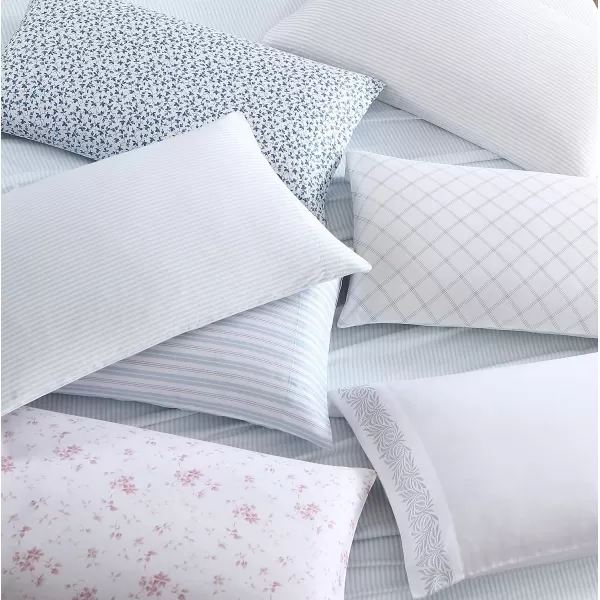 Laura Ashley Home - Full Sheets, Soft Sateen Cotton Bedding Set - Sleek, Smooth, &amp; Breathable Home Decor,Blossoming Blue