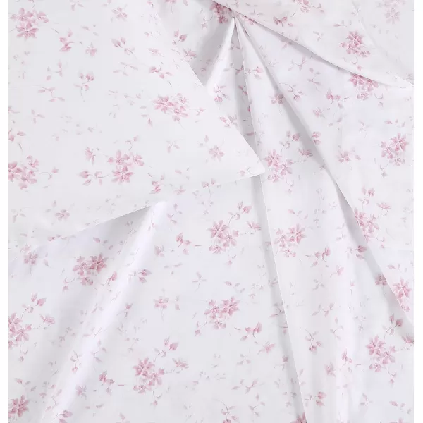 Laura Ashley Home - Full Sheets, Soft Sateen Cotton Bedding Set - Sleek, Smooth, &amp; Breathable Home Decor,Blossoming Blue