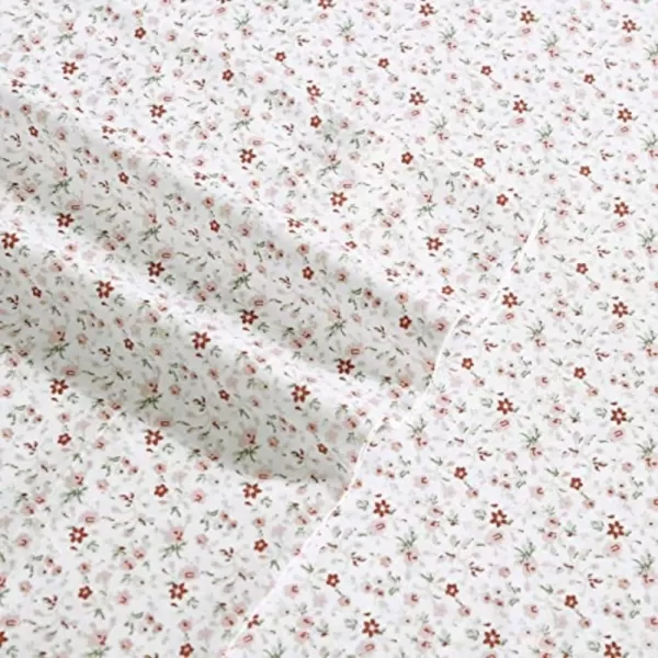 Laura Ashley Home - Full Sheets, Soft Sateen Cotton Bedding Set - Sleek, Smooth, &amp; Breathable Home Decor,Blossoming Blue