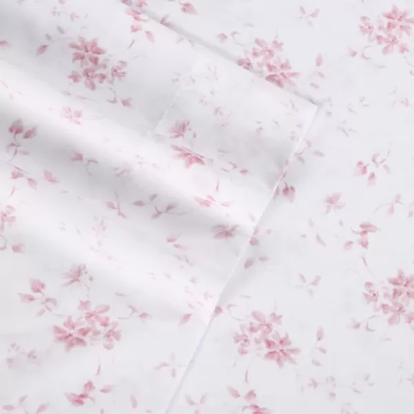 Laura Ashley Home - Full Sheets, Soft Sateen Cotton Bedding Set - Sleek, Smooth, &amp; Breathable Home Decor,Blossoming Blue