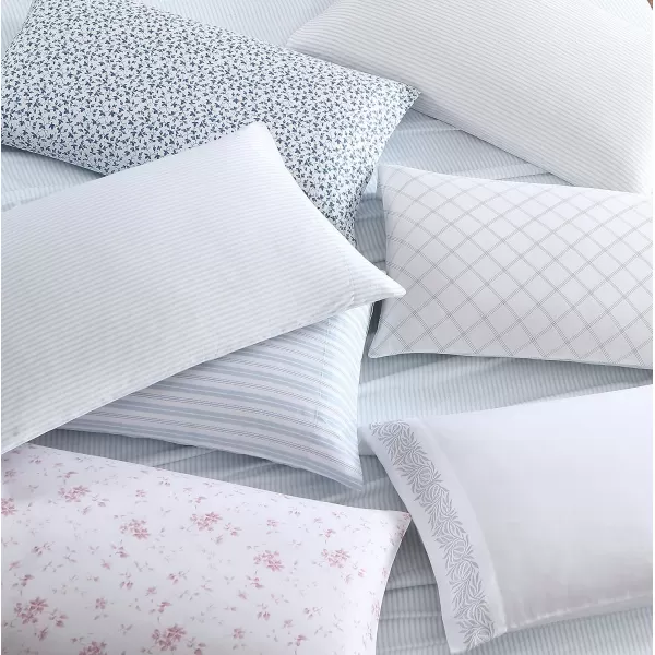 Laura Ashley Home - Full Sheets, Soft Sateen Cotton Bedding Set - Sleek, Smooth, &amp; Breathable Home Decor,Blossoming Blue