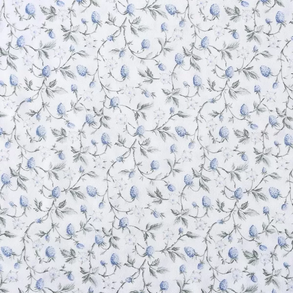 Laura Ashley Home - Full Sheets, Soft Sateen Cotton Bedding Set - Sleek, Smooth, &amp; Breathable Home Decor,Blossoming Blue