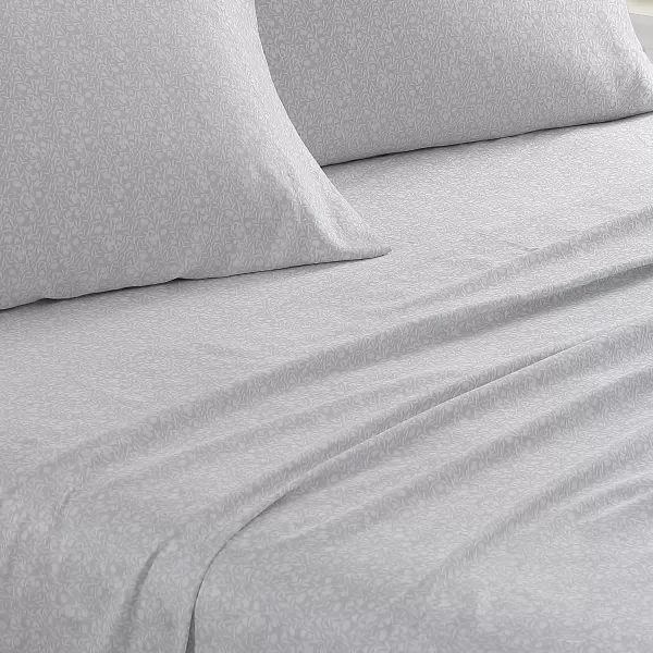 Laura Ashley Home - Full Sheets, Soft Sateen Cotton Bedding Set - Sleek, Smooth, &amp; Breathable Home Decor,Blossoming Blue
