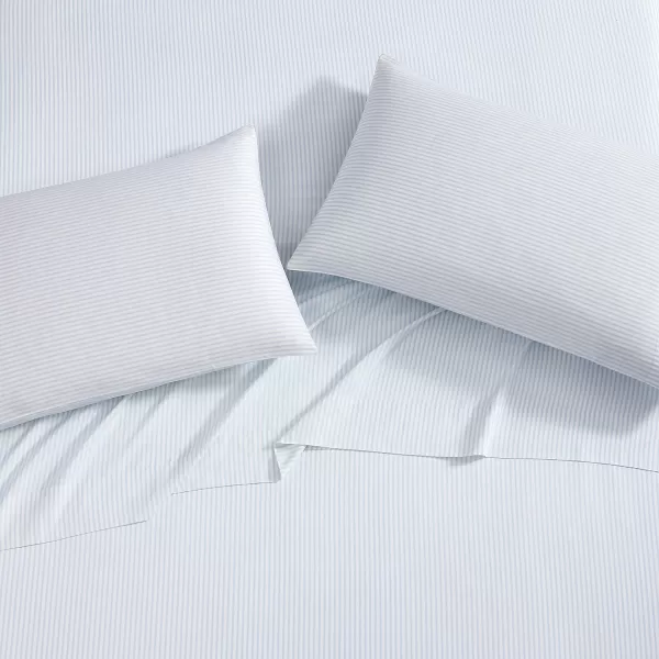 Laura Ashley Home - Full Sheets, Soft Sateen Cotton Bedding Set - Sleek, Smooth, &amp; Breathable Home Decor,Blossoming Blue