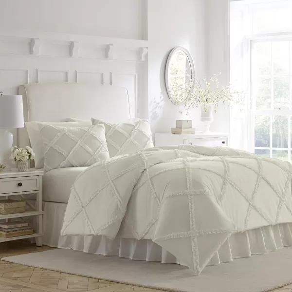 Laura Ashley Home - Queen Duvet Cover Set, Reversible Cotton Bedding with Matching Shams &amp; Button Closure, All Season Home Decor 