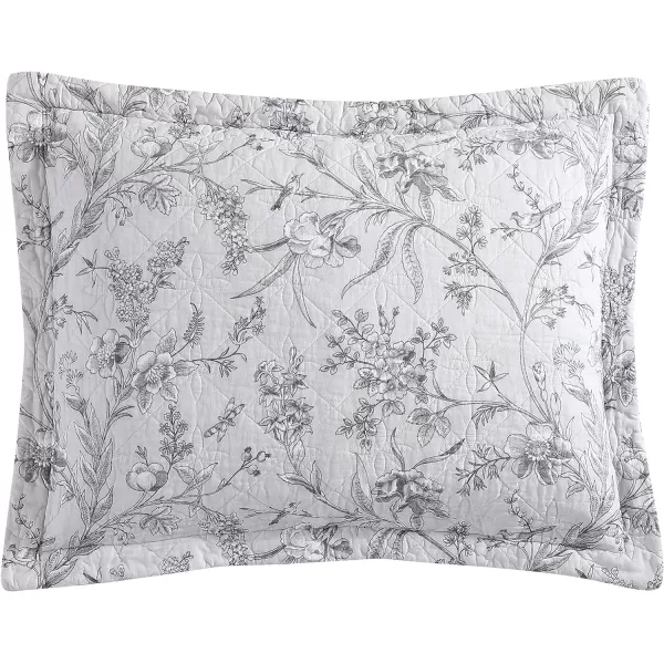 Laura Ashley Home - Queen Quilt Set, Cotton Reversible Bedding with Matching Shams, Lightweight Home Decor Ideal for All Seasons 