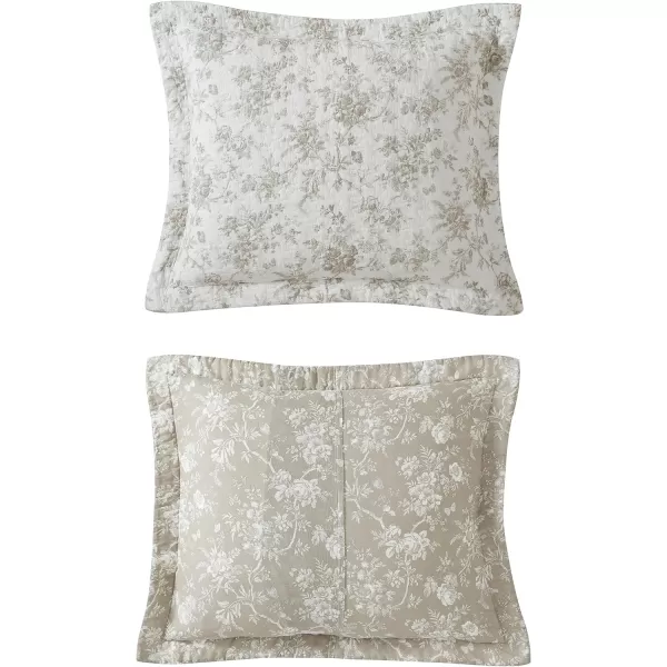 Laura Ashley Home - Queen Quilt Set, Reversible Floral Cotton Bedding with Matching Shams, Home Decor for All Seasons 