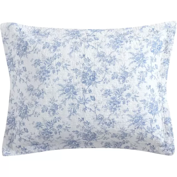 Laura Ashley Home - Queen Quilt Set, Reversible Floral Cotton Bedding with Matching Shams, Home Decor for All Seasons 