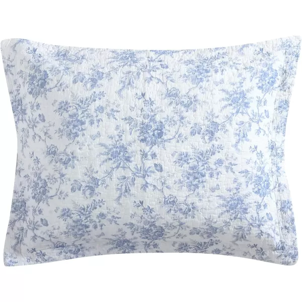 Laura Ashley Home - Queen Quilt Set, Reversible Floral Cotton Bedding with Matching Shams, Home Decor for All Seasons 