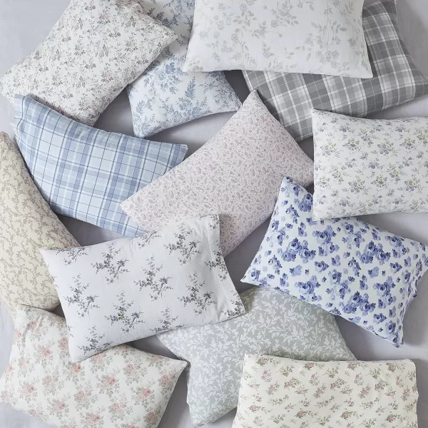 Laura Ashley Home - Queen Sheets, Cotton Flannel Bedding Set, Brushed for Extra Softness &amp; Comfort 