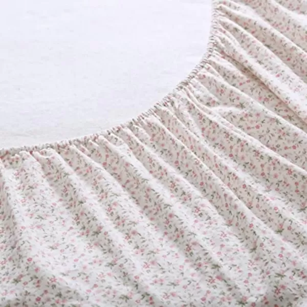 Laura Ashley Home - Queen Sheets, Cotton Flannel Bedding Set, Brushed for Extra Softness &amp; Comfort 