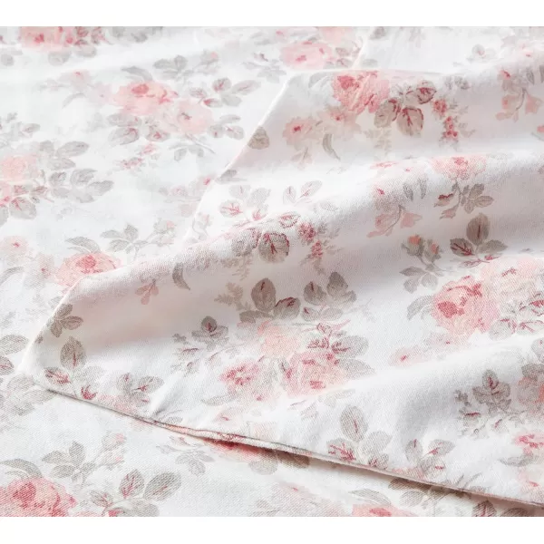 Laura Ashley Home - Queen Sheets, Cotton Flannel Bedding Set, Brushed for Extra Softness &amp; Comfort 