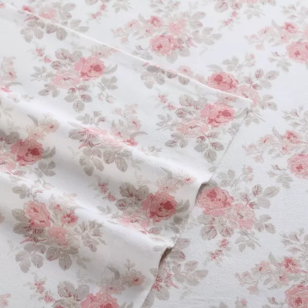 Laura Ashley Home - Queen Sheets, Cotton Flannel Bedding Set, Brushed for Extra Softness &amp; Comfort 