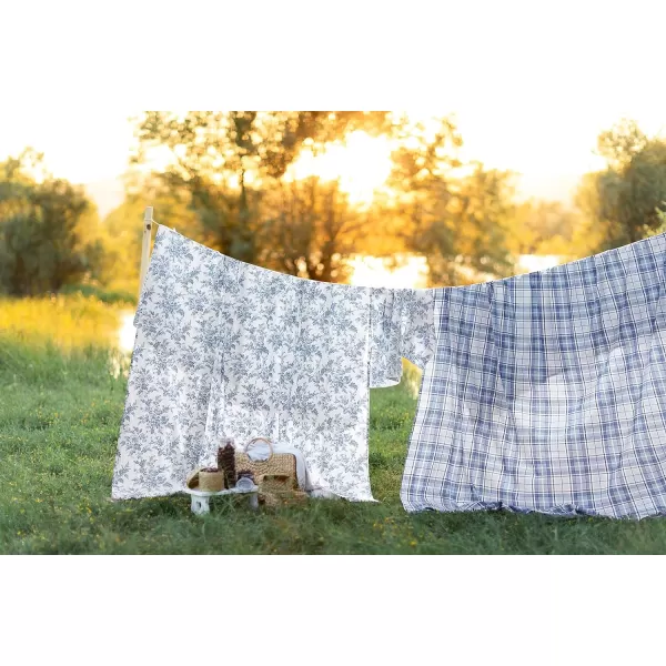 Laura Ashley Home - Queen Sheets, Cotton Flannel Bedding Set, Brushed for Extra Softness &amp; Comfort 