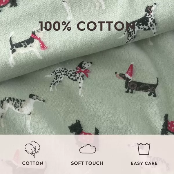Laura Ashley Home - Queen Sheets, Cotton Flannel Bedding Set, Brushed for Extra Softness &amp; Comfort 