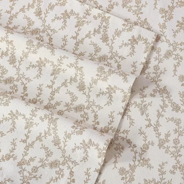 Laura Ashley Home - Queen Sheets, Cotton Flannel Bedding Set, Brushed for Extra Softness &amp; Comfort 