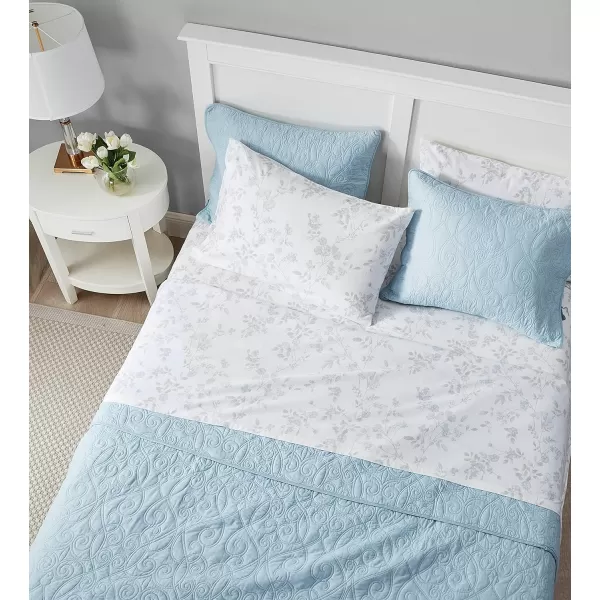 Laura Ashley Home - Queen Sheets, Cotton Flannel Bedding Set, Brushed for Extra Softness &amp; Comfort 