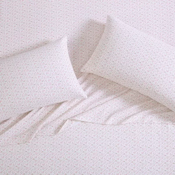 Laura Ashley Home - Queen Sheets, Cotton Flannel Bedding Set, Brushed for Extra Softness &amp; Comfort 